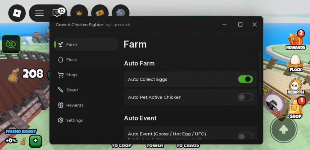 Grow a Chicken Fighter Script